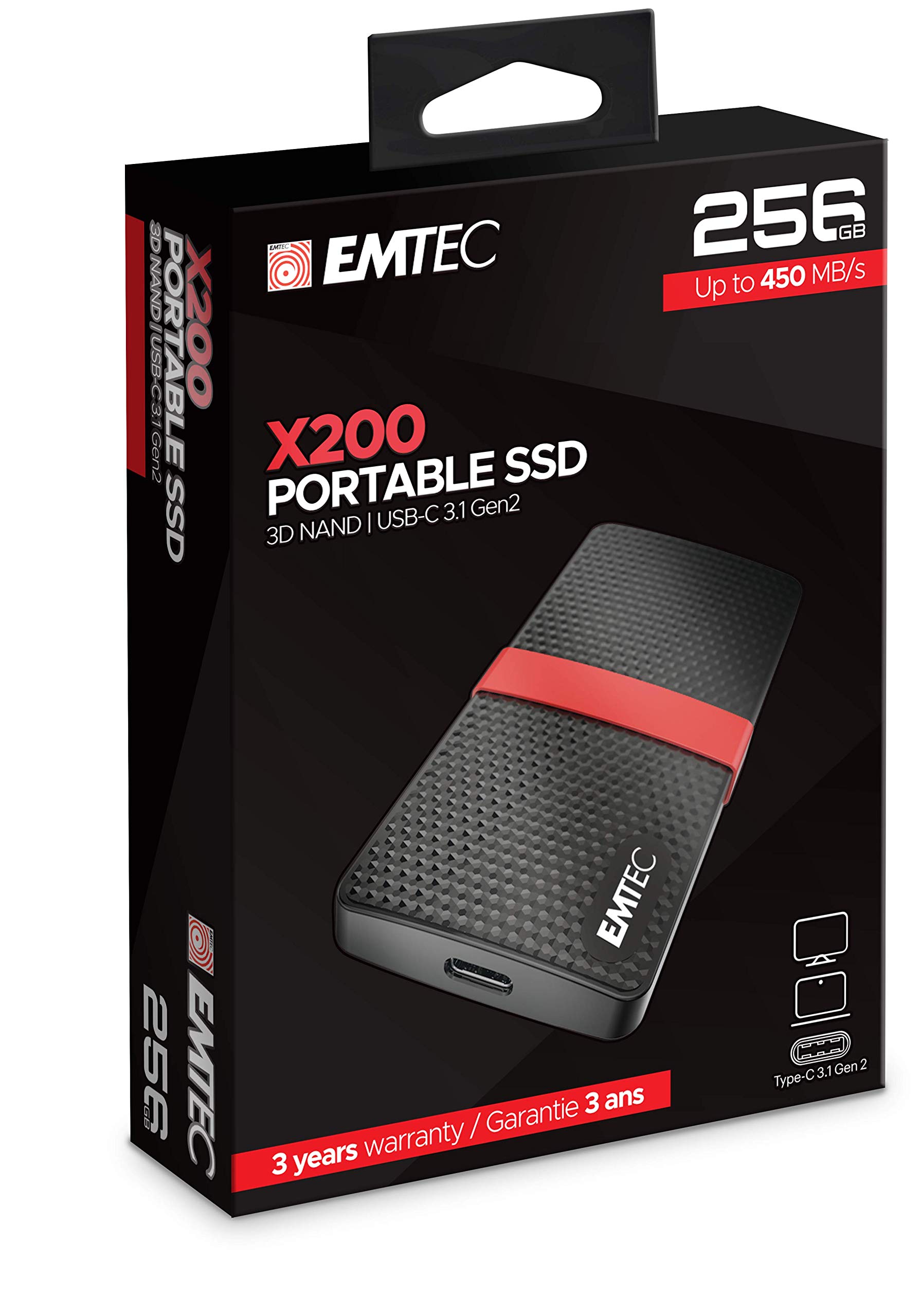 Emtec X200 Power Plus 256GB mSATA Portable Solid State Drive (SSD) - ECSSD256GX200