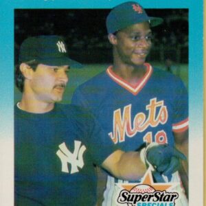 1987 Fleer #638 Don Mattingly/Darryl Strawberry New York Yankees/New York Mets Sluggers from the Left Side MLB Baseball Card NM-MT