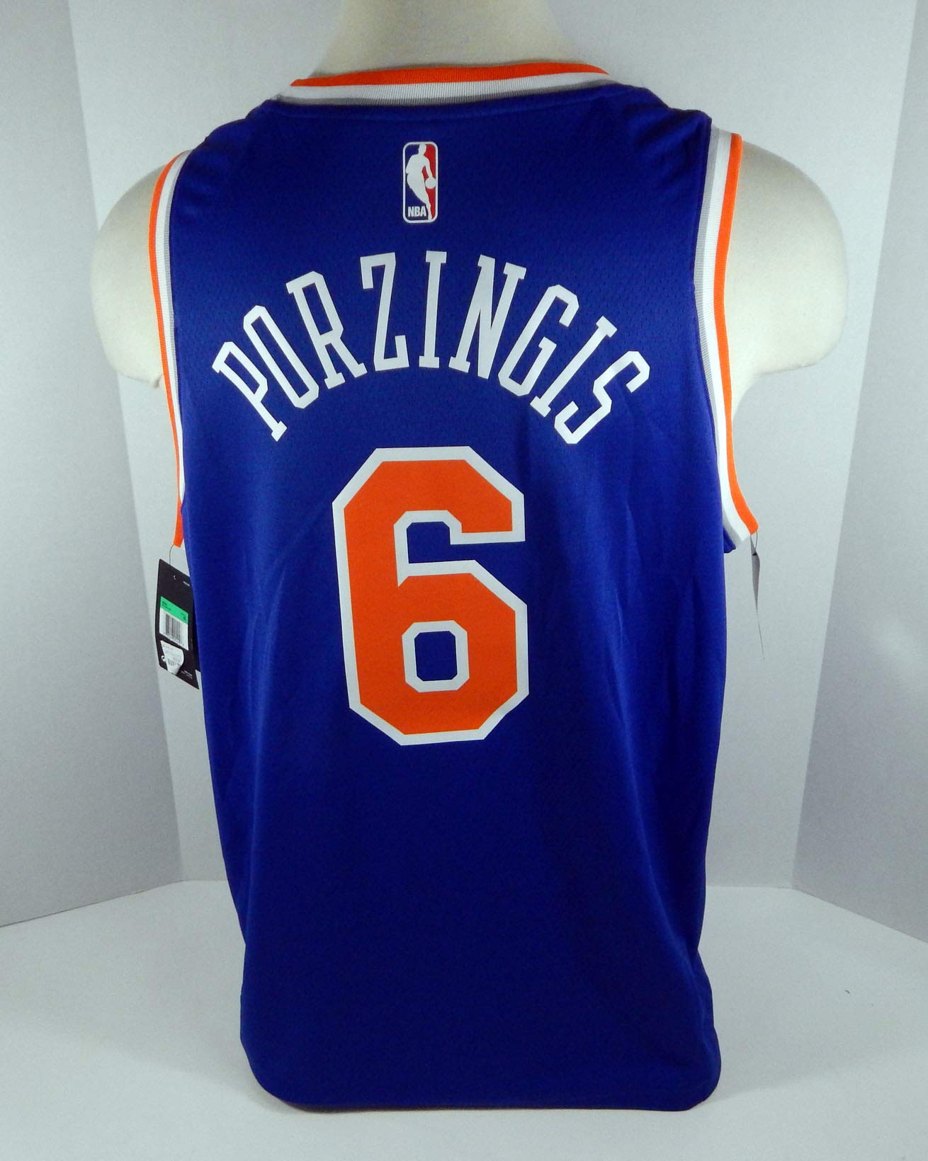 Mens New York Knicks Kristaps Porzingis #6 Blue Jersey Swingman Small Nike
