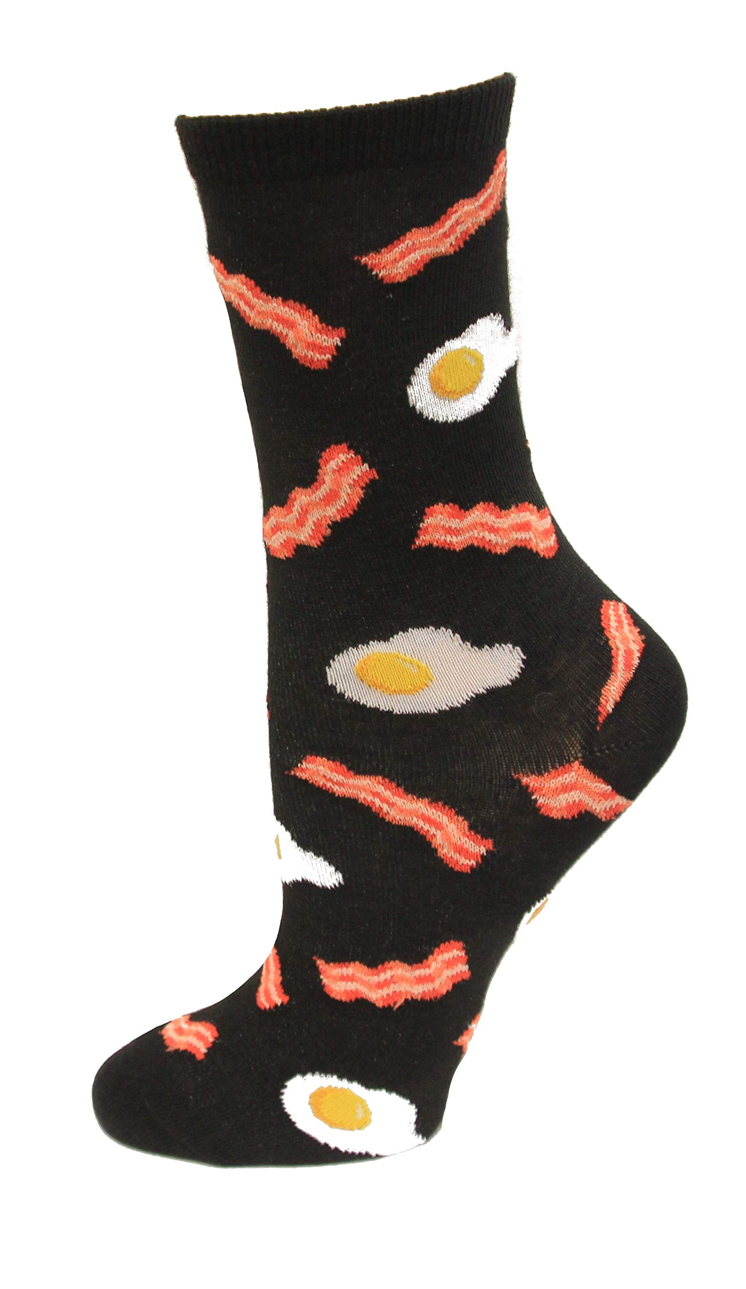 HOTSOX Kids Eggs And Bacon Socks 1 Pair, Black, Kids S/M