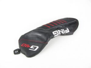 ping g410 3 wood fairway headcover black and red with tag