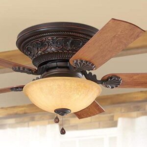 Harbor Breeze Lynstead 52-in Bronze LED Indoor Flush mount Ceiling Fan with Light Kit (5-Blade)