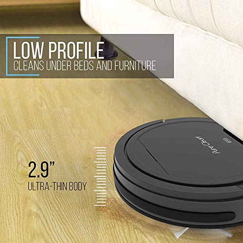 PUCRC26B.9 Automatic Robot Vacuum Cleaner - Robotic Auto Home Cleaning for Clean Carpet Hardwood Floor - Bot Self Detects Stairs - Air Filter Pet Hair Allergies Friendly - Pure Clean