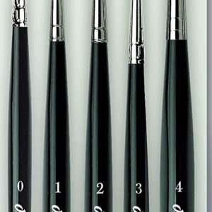 da Vinci Brushes 5598 Casaneo Round (Sizes 0,1,2,3,4) Artist Brush Set, Black, 5 Count