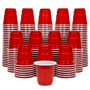 gopong 2 oz plastic shot cups - [200 count] mini party cups, red