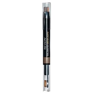 revlon colorstay browlights pencil, eyebrow pencil & brow highlighter, medium brown, 0.038