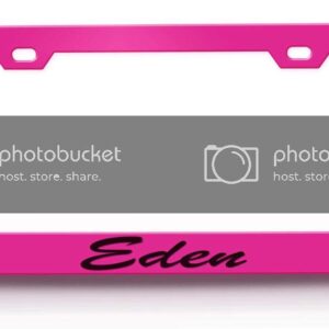 Custom Brother - Eden Female Name Hibiscus Metal Car SUV Truck License Plate Frame Pn f10