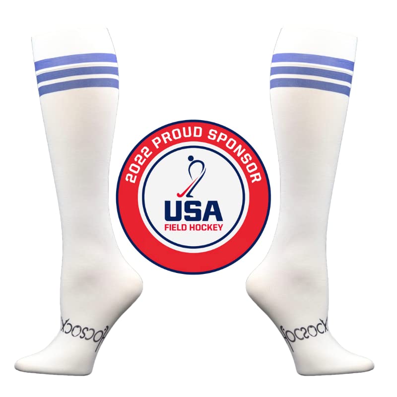 Hocsocx Navy Tube Performance Liner Socks Moisture Wicking Protection for Field Hockey Soccer Ski Horseback Riding, Medium