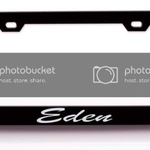 Custom Brother - Eden Female Name Hibiscus Metal Car SUV Truck License Plate Frame Bl y91