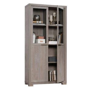 Sauder Manhattan Gate Storage Pantry Cabinet, L: 36.02" x W: 14.45" x H: 72.05", Mystic Oak Finish