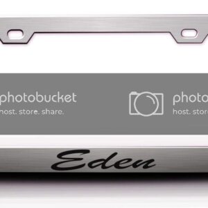 Custom Brother - Eden Female Name Hibiscus Metal Car SUV Truck License Plate Frame Ch r69