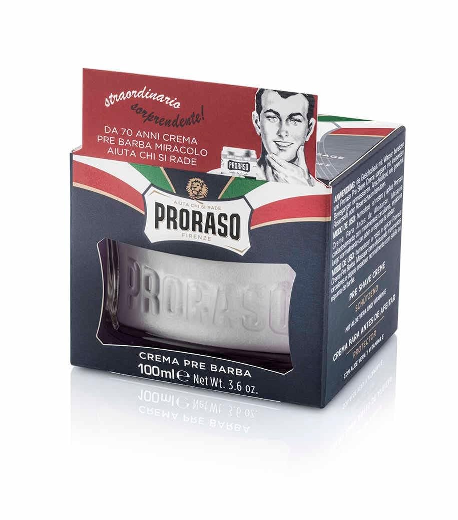 Proraso Pre-Shave Conditioning Cream for Men, Protective Formula for Dry Skin with Vitamin E and Aloe Vera, 3.6 oz