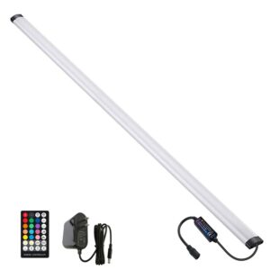 laifuni dimmable under cabinet lighting, rgb led light bar, rf remote control lamp, multicolor under counter lights for desk, room, cupboard, hallway, shelf, closet (36 inch)