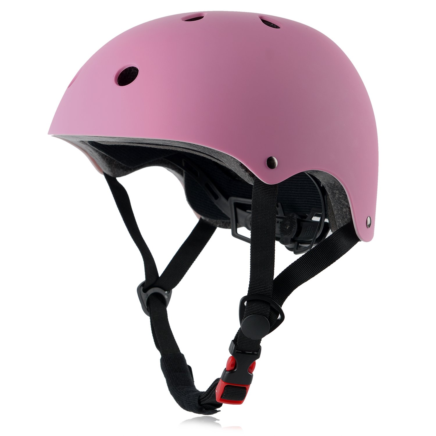 Kids Bike Helmet, Adjustable and Multi-Sport, from Toddler to Youth, 3 Sizes (Pink)