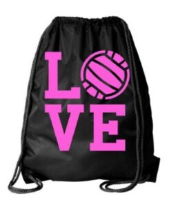 kenz laurenz volleyball drawstring bag - cinch sack string backpack back pack tote (1 pack)