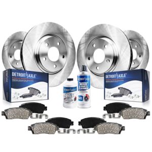 detroit axle - brakes kit for ford explorer taurus flex police lincoln mkt mks disc brake rotors ceramic brakes pads front and rear replacement : 13.86'' inch front rotor & 13.58'' inch rear rotor
