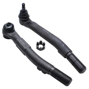 detroit axle - front tie rods for 2005-2022 ford f-250 f-350 super duty, 2005-2010 f-450 f-550 super duty, 2 outer tie rod ends set replacement