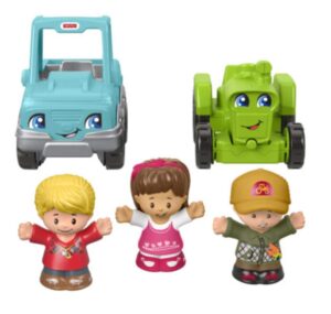 fisher-price little people truckin' along vehicle gift set with tractor and truck