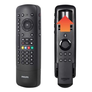 philips universal companion remote control for samsung, vizio, lg, sony, roku, apple tv, rca, panasonic, smart tvs, streaming players, blu-ray, dvd, 4 device, flip & slide fire tv, black, srp2024a/27