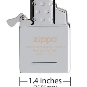 Zippo 65826 Butane Lighter Insert - Single Torch, Chrome