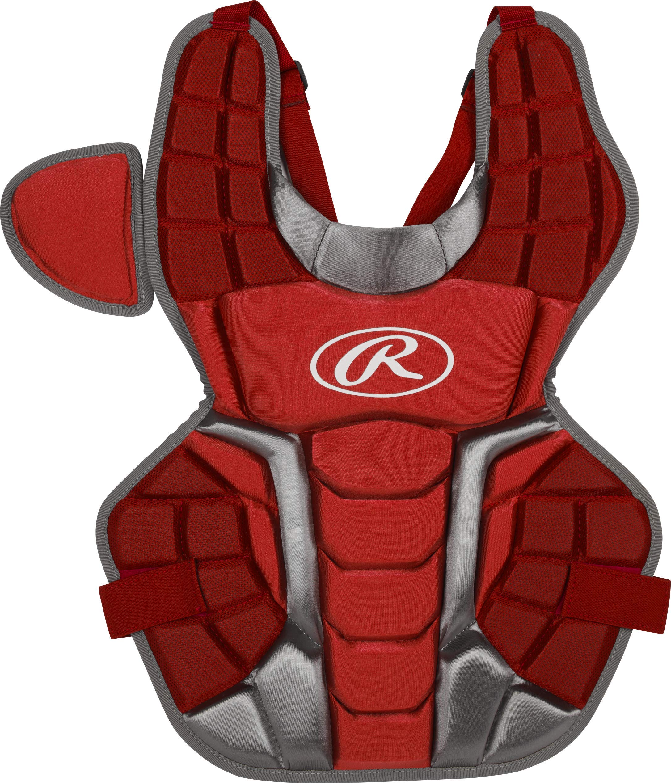 Rawlings Renegade 2.0 Intermediate NOCSAE Baseball Protective Catcher's Gear Set, Scarlet and Silver - one Size