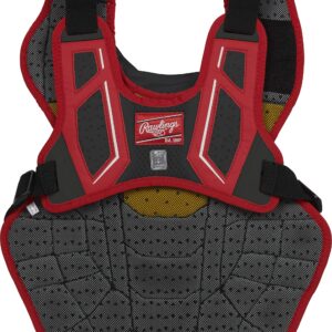 Rawlings | VELO 2.0 Catcher's Chest Protector | Baseball | Adult - 17" | Black/Scarlet