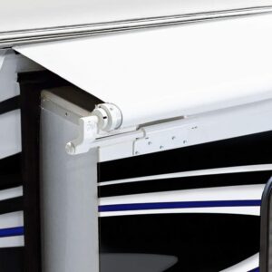 recpro rv slide out awning | rv slide topper | slideout awning | fabric only | size options available | black or white version (46" x 200", white)