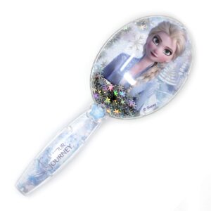 frozen 2 girls snowflake confetti hair brush, silver - ages 3+