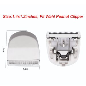 Audoc 2PCS White Professional Peanut Clippers/Trimmers Snap On Replacement Blades #2068-300-Fits Compatible with Peanut Hair Clipper