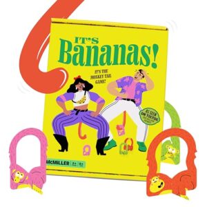 MCMILLER ENTERTAINMENT It's Bananas! The Monkey Tail Game - Funny, Fun Party & Family Game for Kids, Baby Shower, Bachelorette, Easter, Gag Gift for Game Night, Ages 6+, 2+ Players