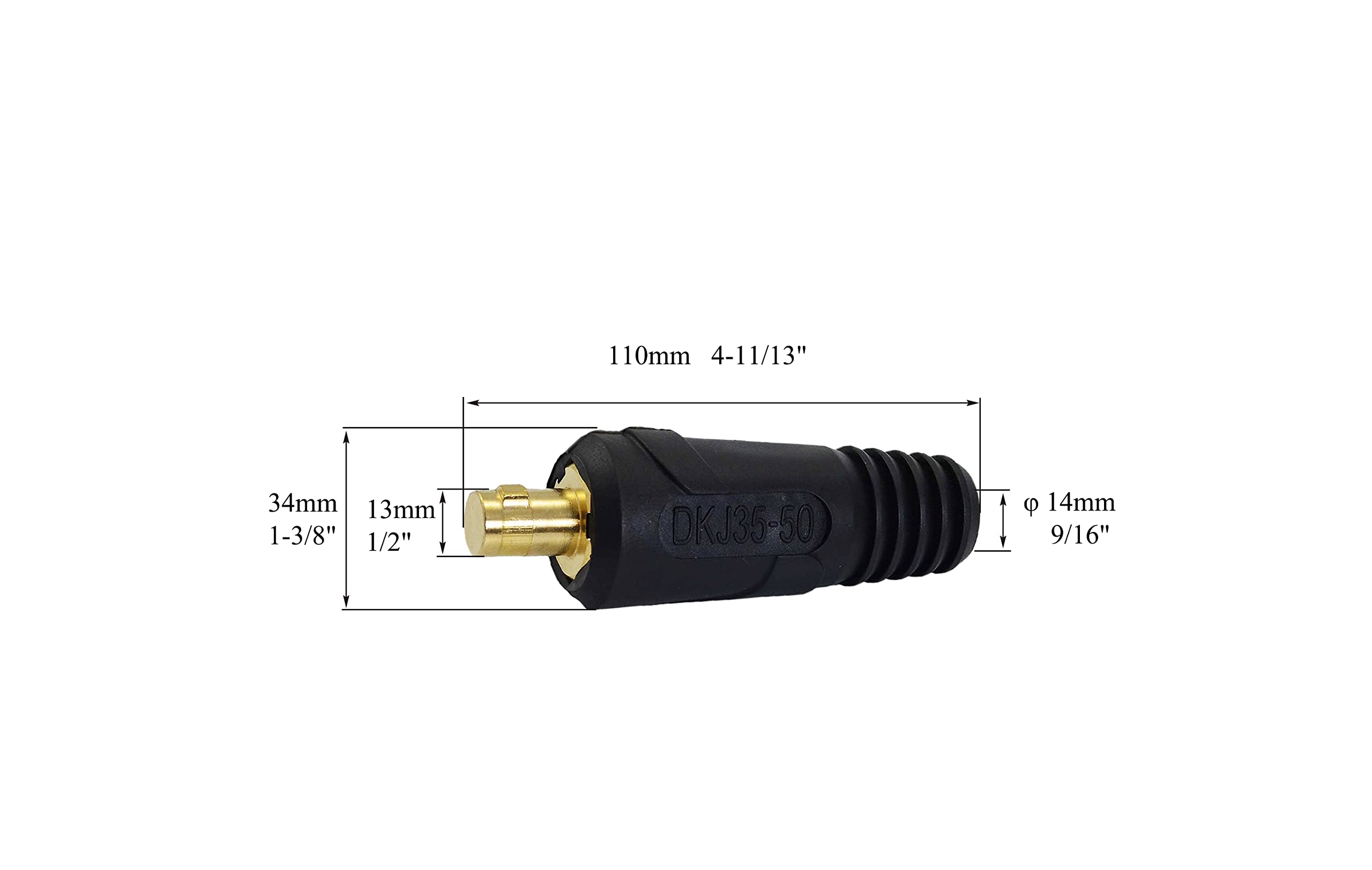 RIVERWELD TIG Welding Cable Panel Connector-plug DKJ35-50 315Amp Dinse Quick Fitting 2pcs