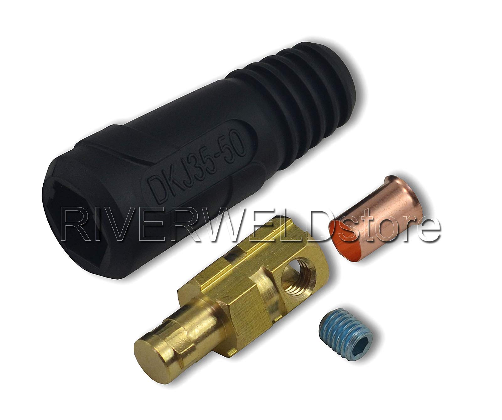 RIVERWELD TIG Welding Cable Panel Connector-plug DKJ35-50 315Amp Dinse Quick Fitting 2pcs