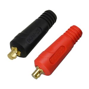 riverweld tig welding cable panel connector-plug dkj10-25 200amp dinse quick fitting red and black color 2pcs