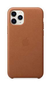 apple iphone 11 pro leather case - saddle brown