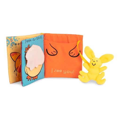 B. toys- B. baby- Touch & Feel- 2 Soft Fabric Books- Developmental Soft Interactive Books with Sounds & Bright Illustrations- 2 pcs- 6 Months +