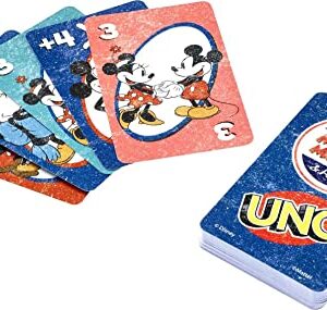 Mattel Games ​UNO Disney Mickey Mouse and Friends Card Game for Kids & Adults for Game Night and Travel, 2-10 Players