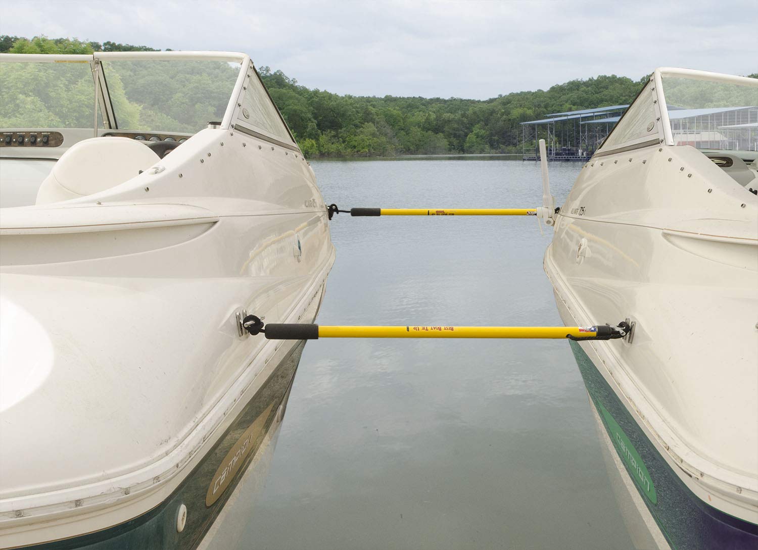 Rite-Hite Boat Tie Up - 2 Pack in White or Yellow, Tie Up Without Having to Get Out of The Boat (White, 15)