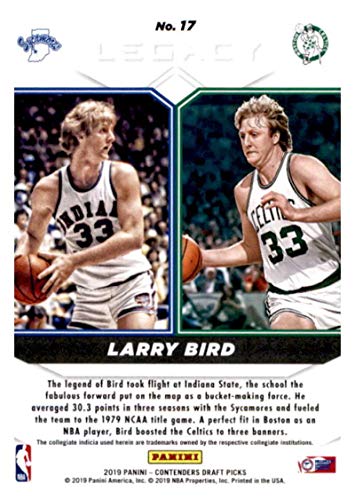 2019-20 Panini Contenders Draft Picks Legacy #17 Larry Bird Boston Celtics/Indiana State Sycamores Basketball Card