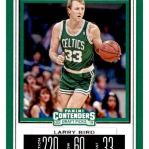 2019-20 Panini Contenders Draft Picks Season Ticket #37 Larry Bird Boston Celtics Basketball Card