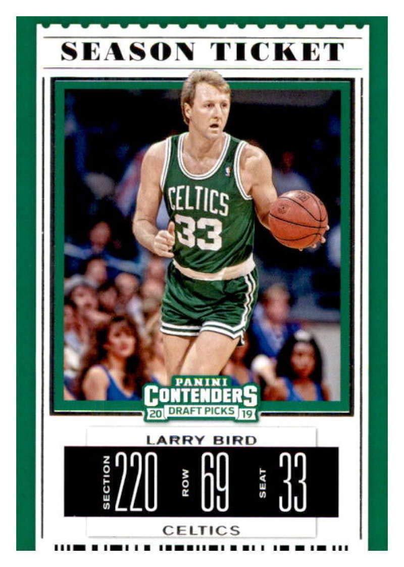 2019-20 Panini Contenders Draft Picks Season Ticket #37 Larry Bird Boston Celtics Basketball Card