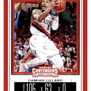 2019-20 Panini Contenders Draft Picks Season Ticket #11 Damian Lillard Portland Trail Blazers Basketball Card