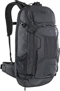 evoc sports fr trail e-ride protector backpacks, unisex, 100114100-m/l, black, m/l