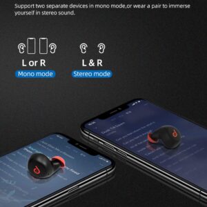 dyplay Wireless Earbuds Bluetooth 5.0 True Wireless Headphones in-Ear Stereo USB-C Quick Charge Waterproof TWS Wireless Earbuds with aptX 3D Stereo Sound,Single Mode Touch Control and CVC 6.0 Mic