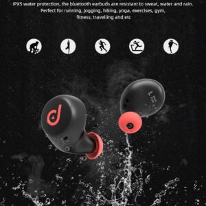 dyplay Wireless Earbuds Bluetooth 5.0 True Wireless Headphones in-Ear Stereo USB-C Quick Charge Waterproof TWS Wireless Earbuds with aptX 3D Stereo Sound,Single Mode Touch Control and CVC 6.0 Mic