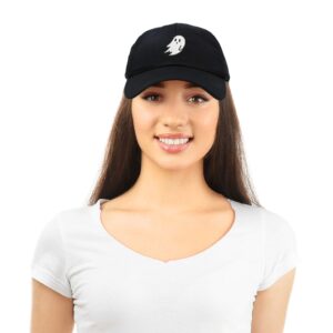 DALIX Ghost Embroidery Dad Hat Baseball Cap Cute Halloween in Black