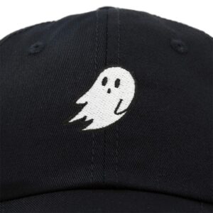 DALIX Ghost Embroidery Dad Hat Baseball Cap Cute Halloween in Black