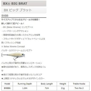 Rapala Balsa Xtreme Big Brat 06 Delta, One Size