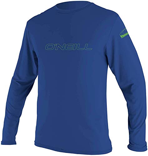 O'NEILL Unisex Child Youth Basic Skins 50+ L/S Sun Shirt Rash Guards, Pacific, 12 US