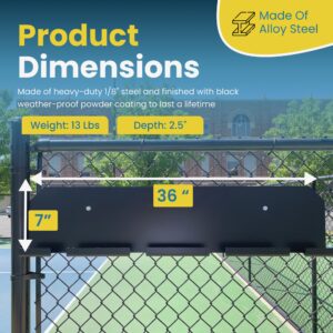 Boomer HD Pickleball Paddle Rack – Holds 4 or 8 Paddles – Track Players “Next-Up” on The Court – Heavy-Duty 1/8” Steel with Weather-Proof Powder Coating