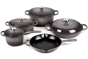 le creuset signature cast iron cookware set - 9 piece (oyster)